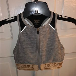 Abercrombie & Fitch zip up crop top